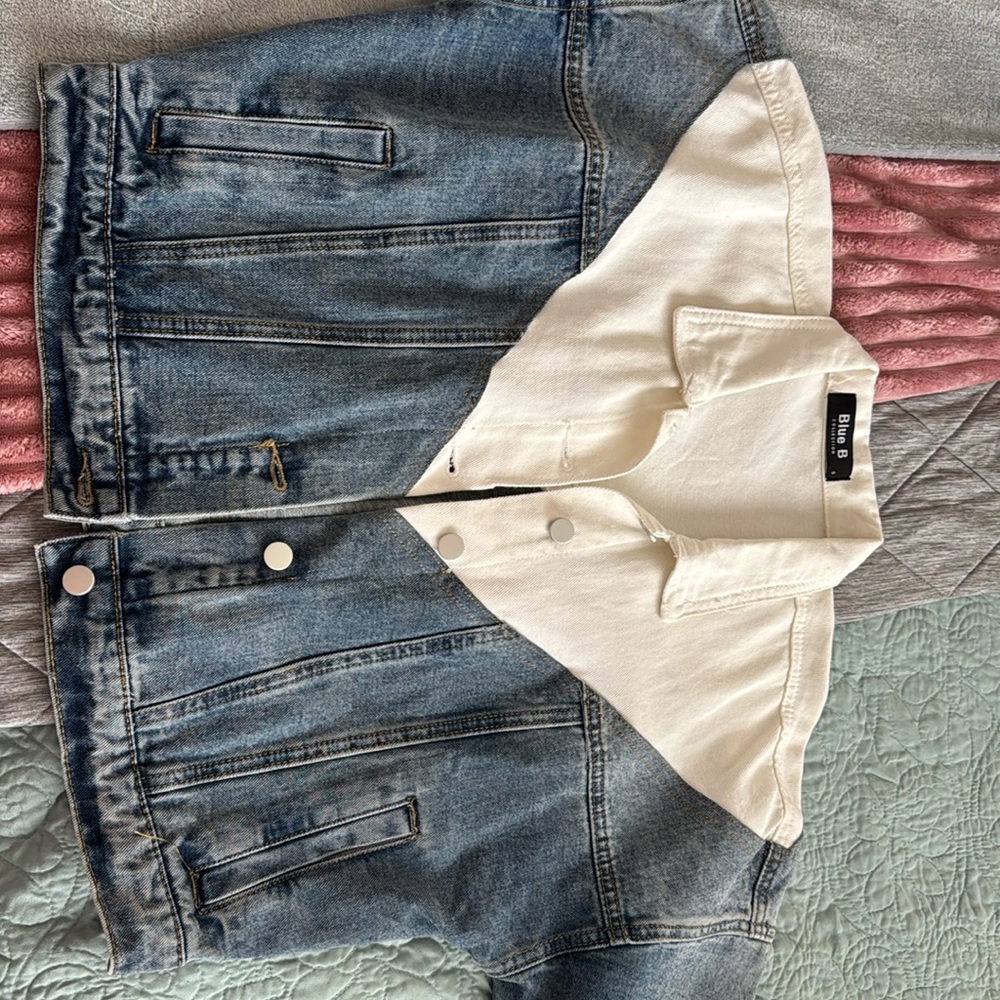 Blue B Collection two color denim jacket